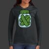 Ladies 100% Ring Spun Cotton Long Sleeve Hooded T Shirt Thumbnail