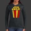 Ladies 100% Ring Spun Cotton Long Sleeve Hooded T Shirt Thumbnail
