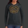 Ladies 100% Ring Spun Cotton Long Sleeve Hooded T Shirt Thumbnail