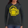 Ladies 100% Ring Spun Cotton Long Sleeve Hooded T Shirt Thumbnail