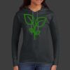 Ladies 100% Ring Spun Cotton Long Sleeve Hooded T Shirt Thumbnail