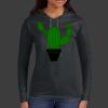 Ladies 100% Ring Spun Cotton Long Sleeve Hooded T Shirt Thumbnail