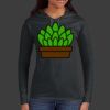 Ladies 100% Ring Spun Cotton Long Sleeve Hooded T Shirt Thumbnail