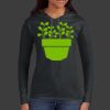 Ladies 100% Ring Spun Cotton Long Sleeve Hooded T Shirt Thumbnail