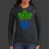 Ladies 100% Ring Spun Cotton Long Sleeve Hooded T Shirt Thumbnail