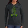 Ladies 100% Ring Spun Cotton Long Sleeve Hooded T Shirt Thumbnail