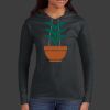 Ladies 100% Ring Spun Cotton Long Sleeve Hooded T Shirt Thumbnail