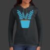 Ladies 100% Ring Spun Cotton Long Sleeve Hooded T Shirt Thumbnail