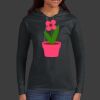 Ladies 100% Ring Spun Cotton Long Sleeve Hooded T Shirt Thumbnail