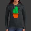 Ladies 100% Ring Spun Cotton Long Sleeve Hooded T Shirt Thumbnail