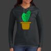 Ladies 100% Ring Spun Cotton Long Sleeve Hooded T Shirt Thumbnail