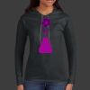 Ladies 100% Ring Spun Cotton Long Sleeve Hooded T Shirt Thumbnail