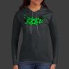 Ladies 100% Ring Spun Cotton Long Sleeve Hooded T Shirt Thumbnail