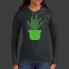 Ladies 100% Ring Spun Cotton Long Sleeve Hooded T Shirt Thumbnail
