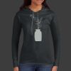 Ladies 100% Ring Spun Cotton Long Sleeve Hooded T Shirt Thumbnail