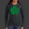 Ladies 100% Ring Spun Cotton Long Sleeve Hooded T Shirt Thumbnail