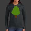 Ladies 100% Ring Spun Cotton Long Sleeve Hooded T Shirt Thumbnail