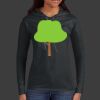 Ladies 100% Ring Spun Cotton Long Sleeve Hooded T Shirt Thumbnail