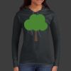 Ladies 100% Ring Spun Cotton Long Sleeve Hooded T Shirt Thumbnail