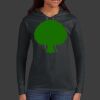 Ladies 100% Ring Spun Cotton Long Sleeve Hooded T Shirt Thumbnail