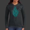 Ladies 100% Ring Spun Cotton Long Sleeve Hooded T Shirt Thumbnail