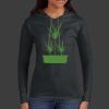 Ladies 100% Ring Spun Cotton Long Sleeve Hooded T Shirt Thumbnail