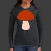 Ladies 100% Ring Spun Cotton Long Sleeve Hooded T Shirt Thumbnail