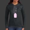 Ladies 100% Ring Spun Cotton Long Sleeve Hooded T Shirt Thumbnail