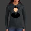 Ladies 100% Ring Spun Cotton Long Sleeve Hooded T Shirt Thumbnail