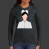 Ladies 100% Ring Spun Cotton Long Sleeve Hooded T Shirt Thumbnail