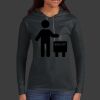 Ladies 100% Ring Spun Cotton Long Sleeve Hooded T Shirt Thumbnail