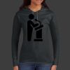 Ladies 100% Ring Spun Cotton Long Sleeve Hooded T Shirt Thumbnail