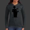 Ladies 100% Ring Spun Cotton Long Sleeve Hooded T Shirt Thumbnail