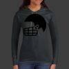 Ladies 100% Ring Spun Cotton Long Sleeve Hooded T Shirt Thumbnail