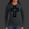 Ladies 100% Ring Spun Cotton Long Sleeve Hooded T Shirt Thumbnail