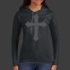 Ladies 100% Ring Spun Cotton Long Sleeve Hooded T Shirt Thumbnail