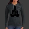 Ladies 100% Ring Spun Cotton Long Sleeve Hooded T Shirt Thumbnail