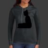 Ladies 100% Ring Spun Cotton Long Sleeve Hooded T Shirt Thumbnail