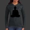 Ladies 100% Ring Spun Cotton Long Sleeve Hooded T Shirt Thumbnail