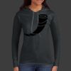 Ladies 100% Ring Spun Cotton Long Sleeve Hooded T Shirt Thumbnail