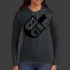 Ladies 100% Ring Spun Cotton Long Sleeve Hooded T Shirt Thumbnail
