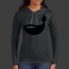 Ladies 100% Ring Spun Cotton Long Sleeve Hooded T Shirt Thumbnail