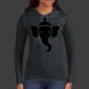 Ladies 100% Ring Spun Cotton Long Sleeve Hooded T Shirt Thumbnail