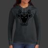 Ladies 100% Ring Spun Cotton Long Sleeve Hooded T Shirt Thumbnail