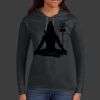 Ladies 100% Ring Spun Cotton Long Sleeve Hooded T Shirt Thumbnail