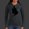 Ladies 100% Ring Spun Cotton Long Sleeve Hooded T Shirt Thumbnail