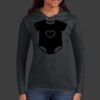 Ladies 100% Ring Spun Cotton Long Sleeve Hooded T Shirt Thumbnail
