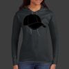 Ladies 100% Ring Spun Cotton Long Sleeve Hooded T Shirt Thumbnail