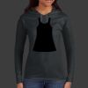 Ladies 100% Ring Spun Cotton Long Sleeve Hooded T Shirt Thumbnail
