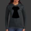 Ladies 100% Ring Spun Cotton Long Sleeve Hooded T Shirt Thumbnail
